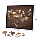 🔥Last Day 49% OFF -🇺🇸 Wooden USA Travel Map Puzzle🧩A Stylish Way to Track Your Journey