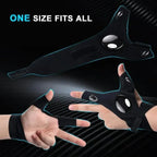 Hands-Free LED Half Finger Gloves — Bright Fingertip Light for Fishing, Repairs, Camping & Night Work
