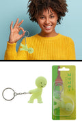 Collectible Smisky Glow-in-the-Dark Split Ring Keychain Silver-Tone - KEKC66233
