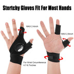 Hands-Free LED Half Finger Gloves — Bright Fingertip Light for Fishing, Repairs, Camping & Night Work