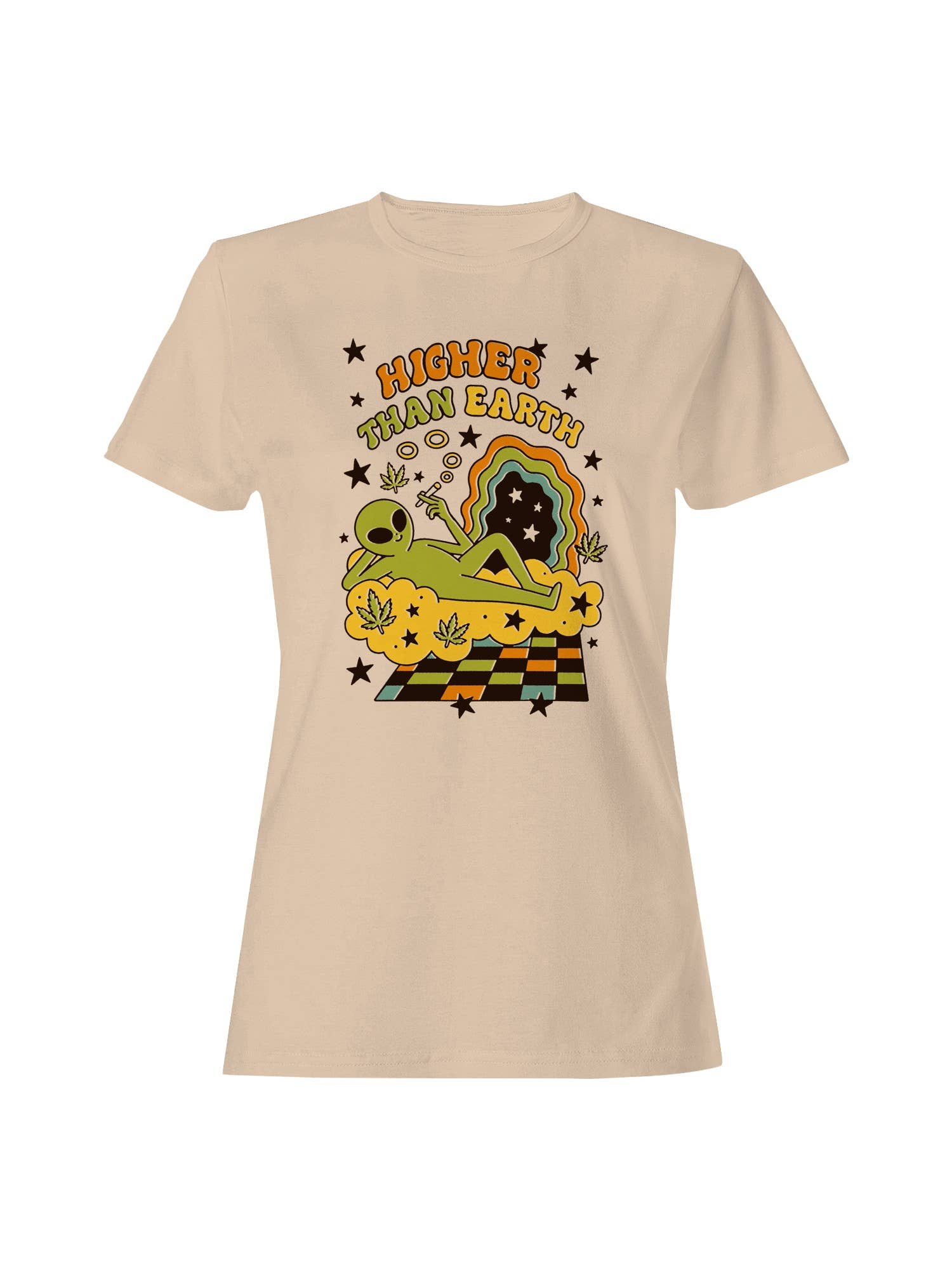 Cosmic Alien "Higher Than Earth" Art Women's T-Shirt