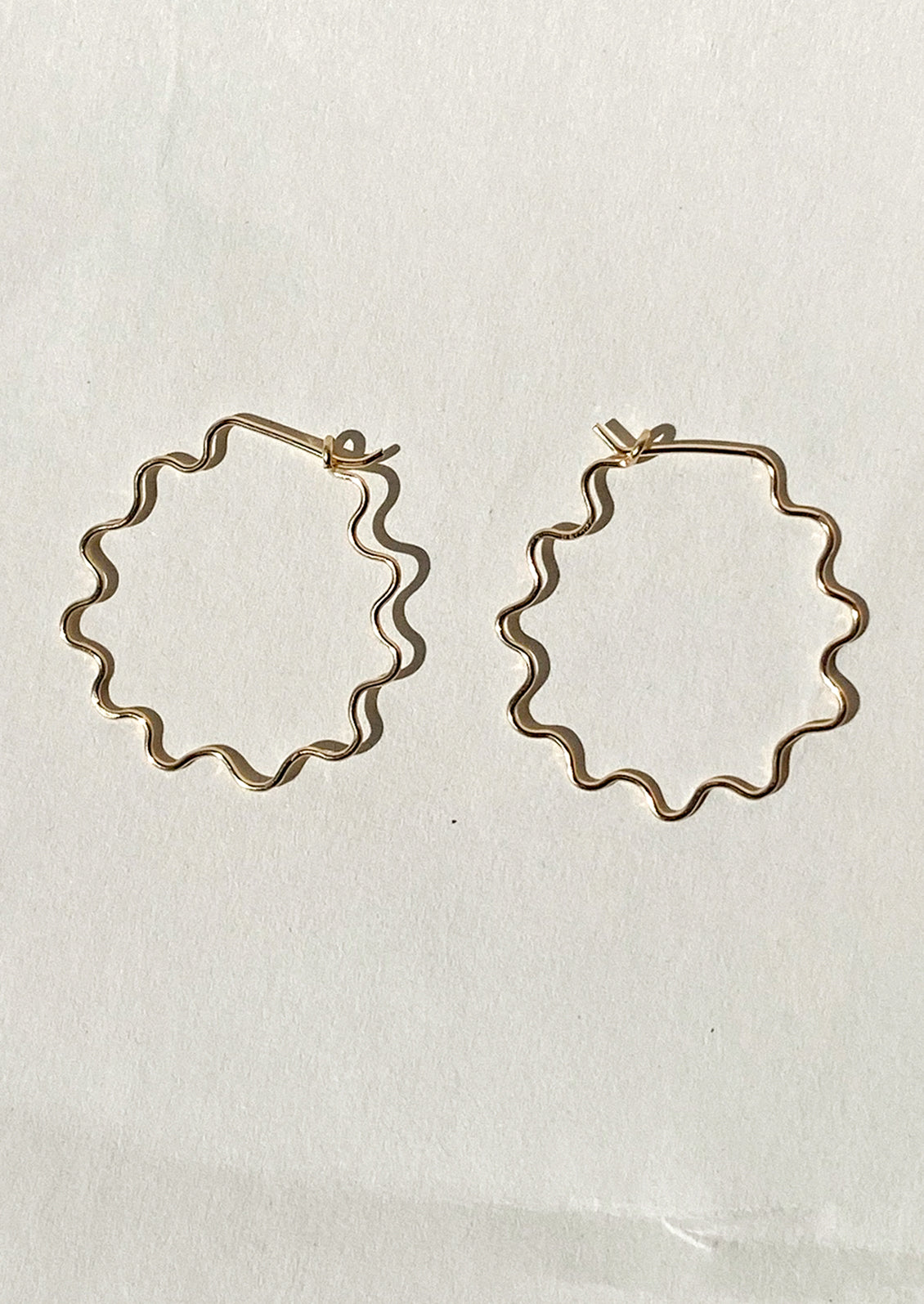 Delicate Squiggle Hoops