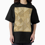 Gold geometric shapes with glitter texture by SassyArtistry Unisex T-shirt, Sweatshirt, Hoodie, Long Sleeve Tee
